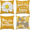 Las Fundas de Almohada Más Vendidas de Temu para Primavera y Verano, Serie de Margaritas Florales, Fundas de Almohada Decorativas para Sala de Estar y Sofá de Primavera y Verano