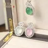 Colgante de Calcedonia Verde Transparente por Hielo Huevo de Paloma Luz Lujo Nuevo Estilo Chino Nicho Exquisito Versátil Collar Cadena para Clavícula