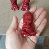 Ornatos pequenos de Cinábrio atacado areia roxa e dourada Sapo Dourado Buda peças para crianças animal fera dourada Artesanato ornamentos de presente