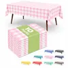 Suministro Transfronterizo de Manteles Desechables de Plástico, Rectangulares y Redondos, para Fiestas al Aire Libre, Jardines, Hoteles, con un Toque de Alta Gama