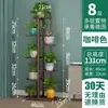 Estante de Flores de Hierro para el Hogar, Ahorrador de Espacio, de Pie, Multicapa, con Ruedas, para Balcón y Sala de Estar, Adecuado para Colgar Macetas de Orquídeas y Almacenamiento