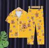Pijamas de Primavera y Verano para Niños de Comercio Exterior para Niños y Niñas Solapa Manga Corta Pantalones Carto Kappi Barra Ropa para el Hogar Conjunto de Ropa para Niños