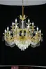 Lustre de cristal para salão de casamento de luxo, luminária de iluminação grande de luxo em camadas para salão de banquetes de hotel, iluminação de cristal para casamento para o palco em T