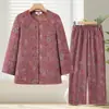 Conjunto de Camisa de Verão da Vovó 2026 Novo Estilo Conjunto de Duas Peças de Verão para Mulheres de Meia-Idade e Idosas