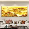 Pintura Amanecer Taishan Estilo Chino Nuevo Pared de Fondo de Sofá de Sala de Estar Pintura Decorativa Modelo Nuevo 2025 con Soporte de Montaña Mural