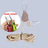 Ajustador de polea para exteriores Soporte para tienda de campaña Polea ajustable de metal Cuerda de viento reflectante Cuerda para dosel de sombrilla engrosada 4 mm