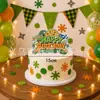 Banner de cumpleaños estilo caricatura anime transfronterizo, banner de fiesta de las Tortugas Ninja, decoraciones colgantes en espiral, adornos y toppers para pastel