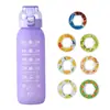 1000ml Copo com Fragrância Amazon Explosions Copo de Água Brincalhão com Anel de Fragrância Copo de Água Esportivo Copo com Tubo de Sucção 7 Anéis