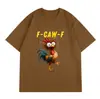 Camiseta de Algodón Transfronteriza con Interesantes Accesorios de Pollo F-Caw-F Fcawf para Hombres y Mujeres Estampado Gráfico en Camiseta