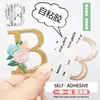 Patches de Tecido com Letras do Alfabeto Inglês 26 Letras, Venda Quente Transfronteiriça, Patches Bordados Autoadesivos para Decoração de Mala de Viagem, Patches de Letras