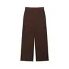 ZA Europa Transfronteiriça Comércio Exterior Roupas Femininas AliExpress Venda Quente Camisa Listrada com Gola Sobreposta Conjunto de Calças Casuais