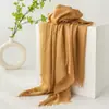Bufanda para viaje de verano con protección solar, imitación de algodón y lino, chal para mujer, sentido de alta gama, playa, desierto, bufanda de seda, bufanda, bufanda, bufanda, venta al por mayor