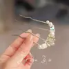 Grampo de Cabelo U-Shaped Flor de Pérola da Moda com um Acessório de Cabelo Floral de Estilo Antigo de Alta Qualidade, Novo Pente de Cabelo Elegante Estilo Chinês para Coques de Mulheres