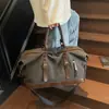 Bolsa de Lona Transfronteriza para Fitness y Viajes, Bolsa de Abordaje para Viajes al Aire Libre, Compartimento Independiente para Zapatos, Bolsa de Carrito, Bolso de Mano Neutro