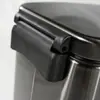 Bote de basura en forma de U de 10L con pedal para Cocina, Baño, Sala de Estar del Hogar, Bote de basura silencioso de Acero Inoxidable