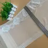 Tela de Malla de Nylon con Encaje Elástico de 30 cm para Ropa Interior y Ropa, Patrón de Encaje Decorativo, Encaje Ancho Borde de Volante DIY