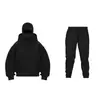 Nova Temporada Moletom com Capuz Duplo e Zíper DIY Liso Masculino Feminino Outono Inverno Conjunto de Calça de Moletom com Capuz e Zíper para Casal