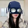 Gorro Lei Feng de Pana con Combinación de Colores de Invierno Set con Gafas a Prueba de Viento Desmontables Gorro de Piloto Cálido para Exteriores Protección para los Oídos