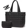 Bolsa Tote Grande de Gran Capacidad Nueva 2024 Moda Tendencia Acolchada para Mujer Hombro Bolsa de Algodón Bolsa para Computadora