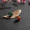 Fabricantes de Accesorios de Joyería DIY de Moda Europea y Americana Suministran Cuentas de Vidrio de Escarabajo, Mariquita de Siete Estrellas