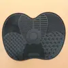 Cepillo de Limpieza Popular Transfronterizo de Silicona para Manzana con Ventosa Herramienta de Brocha de Maquillaje Almohadilla de Limpieza Portátil en Stock Almohadilla de Limpieza para Manzana