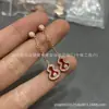 Brincos de Abóbora Qilin, Banhados a Ouro 18k, Prata Pura, com Madrepérola Branca e Ágata Vermelho-Violeta, Brincos Pendentes Qilin