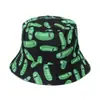 Sombrero de Cubo de Verano Nuevo Transfronterizo Europeo y Americano Dibujos Animados de Plaza Sésamo Sombrilla y Protección Solar Sombrero de Pescador Hip-Hop Sombrero de Sol Versátil de Primavera y Verano
