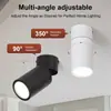Foco LED GU10 de montaje superficial plegable transfronterizo, sin luz principal, ángulo ajustable, no requiere perforación, giratorio, para uso doméstico y comercial, montado en techo