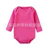 Ropa de Algodón de Color Puro para Recién Nacidos, Ropa de Manga Larga para Primavera y Otoño, Mameluco para Bebé, Mameluco para Bebé, Mameluco Triangular
