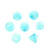 Dados Poliédricos de Sete Peças de Pedra Olho de Gato Azul Céu Brilhante Sintético com Números Gravados Jogo de RPG Dnd Z02