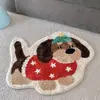 Alfombra de suelo absorbente antideslizante para baño de dibujos animados con flocado, felpudo, alfombra de baño, alfombra gruesa antideslizante