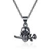 Pendientes de moda retro europea y americana con diseño de calavera de plata tailandesa personalizada de hip-hop para mujer, anillo de moda con diseño transfronterizo europeo y americano.