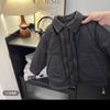 Conjunto de Dos Piezas de Chaleco de Algodón de Invierno para Niños Abrigo de Invierno Versátil y Elegante Traje de Parte Superior Versátil Solapa Niños Moderno
