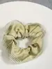Elástico de Cabelo Scrunchie Listrado com Renda Estilo Coreano para Mulheres, Acessório de Cabelo Suave e Elegante, Elástico de Cabelo Scrunchie Estilo Coreano