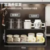 Estante de doble capa para tazas escurridor de tazas estante para encimera de mesa de comedor estante de almacenamiento para vasos de agua tazas de té tazas de café estante de gabinete lateral