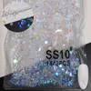 Accesorios para Uñas con Diamantes Redondos Pequeños de Fondo Plano Ilusión de Aurora Clara de Hielo Pedrería de Vidrio Diamante Suelto Ss4 Accesorios de Diamante Abanico Rey