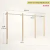Estante de Exhibición para Tienda de Ropa de Acero Inoxidable con Color Madera Natural Estilo Chino, Soporte de Exhibición Engrosado, Accesorios de Belleza Minimalistas de Moda, Perchero