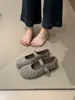 Zapatos Mary Jane Redondos Súper Suaves con Lunares para Mujer 2026 Otoño Correa de Hebilla Única Boca Baja Bailarinas Zapatos Retro Individuales
