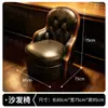 Assentos em estilo sala de charutos americana, sofá de bar de uísque, conjunto de mesa e cadeira de café estilo western vintage, poltrona individual
