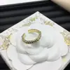 Anillo Ajustable Dior/Dior Best-Seller Transfronterizo Letra Cd para Mujer, Anillo Abierto de Latón Vintage Abeja Lujo Ligero Europeo y Americano