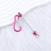 Carabina de Calabaza con Cuentas DIY de Venta Caliente Cerradura en D Colgante de Metal Llave Hebilla Pequeña Accesorios para Mochila Listos para la Entrega