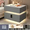 Mesita de Noche Inteligente Colgante para Dormitorio del Hogar, Gabinete de Noche de Madera Maciza, Gabinete de Almacenamiento Simple Multifuncional Minimalista Moderno de Lujo Ligero
