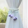 Amarre de Cortina Flor de Perla Lazo Decoración de Cortina Transparente Accesorios Cuerda Creativa para Atar Tulipán
