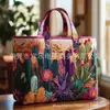 Nova loja independente TEMU, Novidade na Amazon: bolsa sacola acolchoada com estampa digital, bolsa casual de algodão para jaqueta