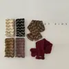 Bufanda para Niños Estilo Otoño e Invierno Patrón Ondulado Combinación de Colores Bufanda Cruzada Tendencia Coreana Ins Cobertor para el Cuello Ropa de Bebé