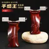 Tirachinas de Aleación de Titanio de Alta Precisión Gongtuo con Mango de Madera Maciza para Adultos, Tirachinas de Banda Plana para Competición al Aire Libre