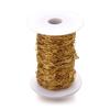 Galvanoplastia al vacío oro de 18k acero inoxidable aplanada cadena ovalada soldada cruzada de martillo largo multi-tamaño cadena para joyería DIY