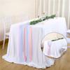 Camino de mesa de gasa en verde salvia perla para decoración de mesa de banquete de bodas, disponible en ocho colores, directo del fabricante, venta al por mayor