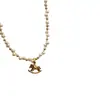 Colar com Pingente de Pônei do Ano Zodiacal Pérola para Mulheres, Exquisito Versátil Temperamento Gentil Design Único Corrente para Clavícula