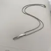 Colar Espiral Cyber Celebridade Masculino Moderno Ins Simples Personalizado Hip-Hop Pingente Coluna Torcida Masculino Pingente Aço Titânio para Meninos